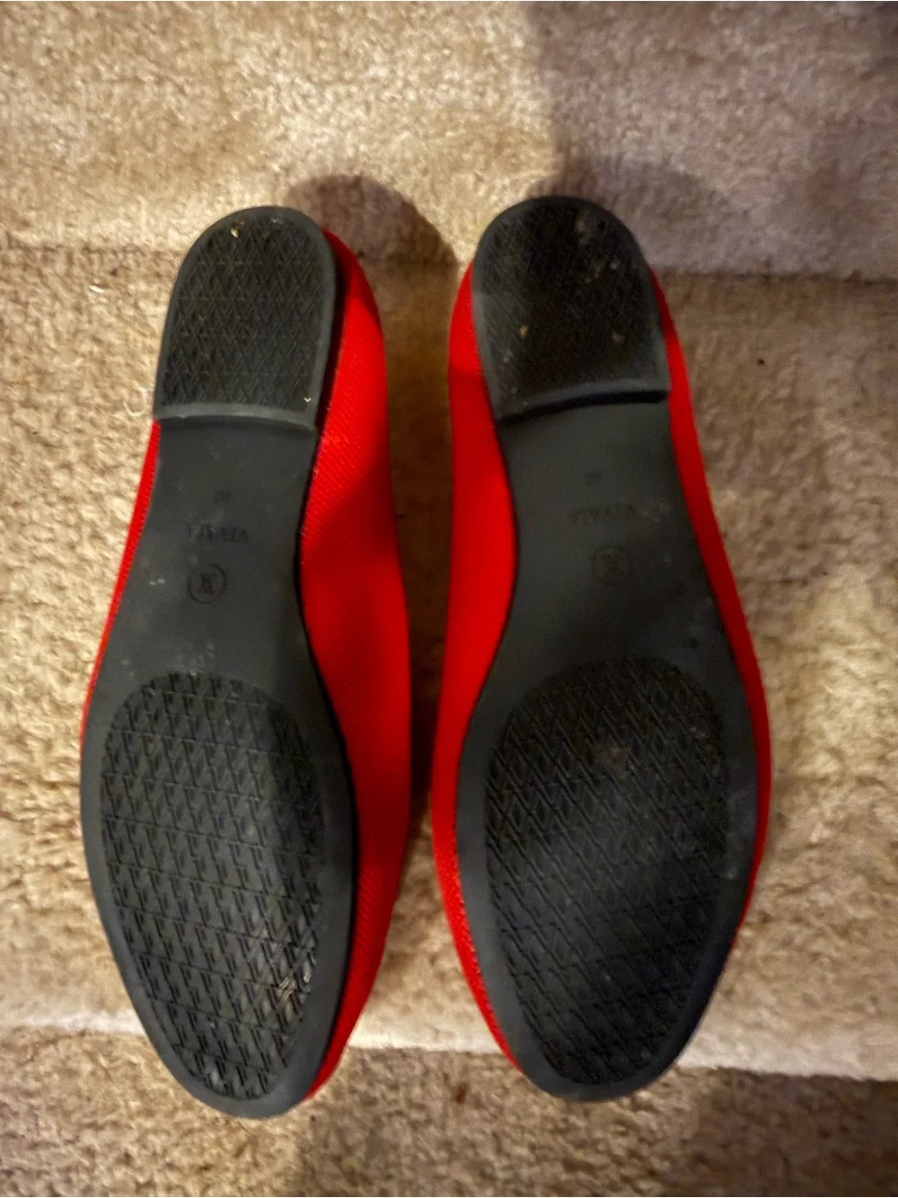 VIVAIA Red Schnauzer Dog Embroidered Knit Loafers Women’s EU 40 US 9-9.5